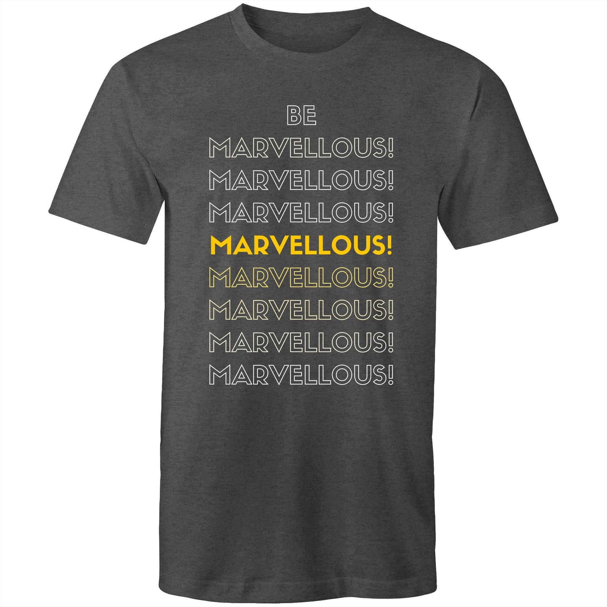 Positive "Be Marvellous!" Men's Motivation T-shirt Plus Sizes