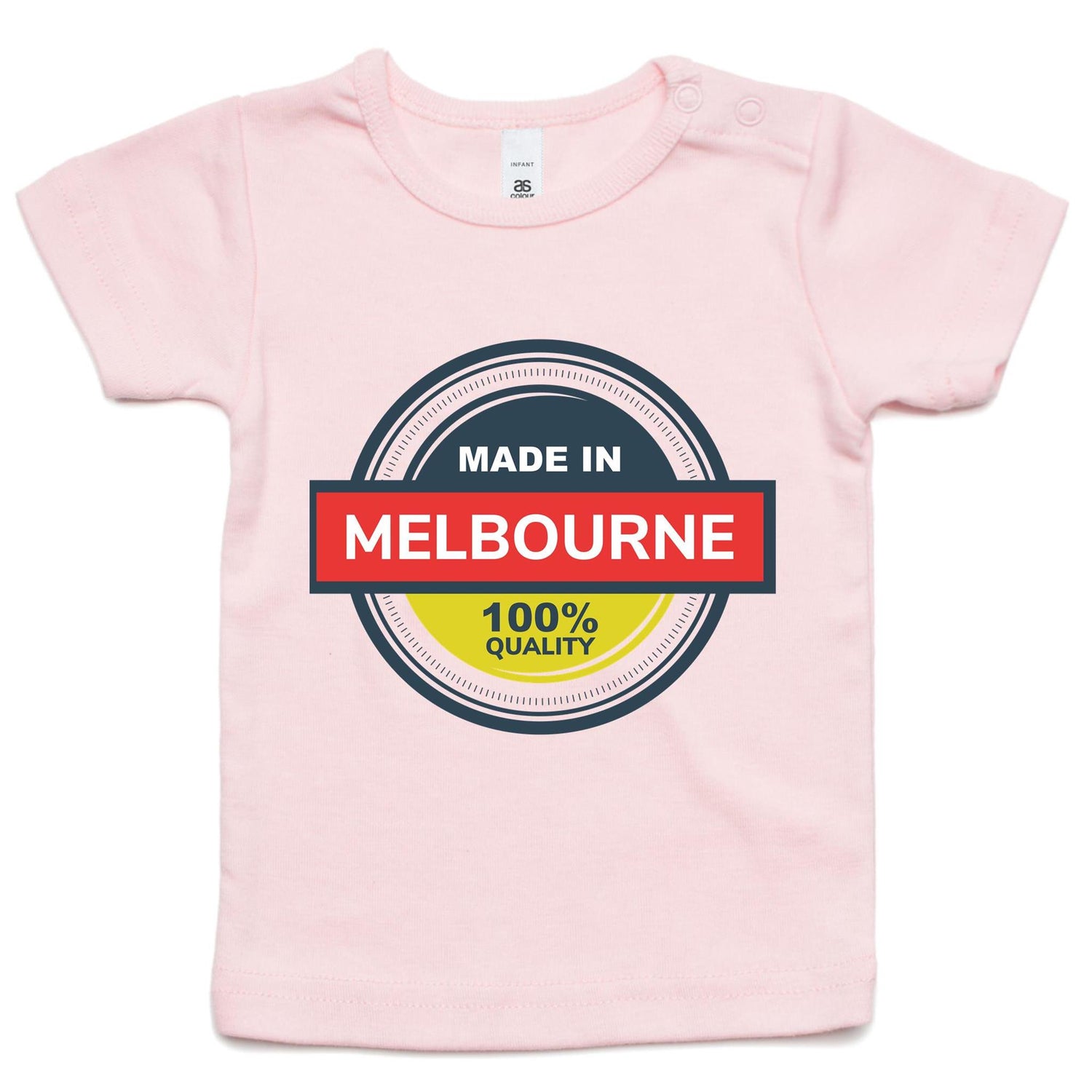 Funny Toddler T-shirt "Made in Melbourne 100% Quality" - Slogan Infant Wee Tee