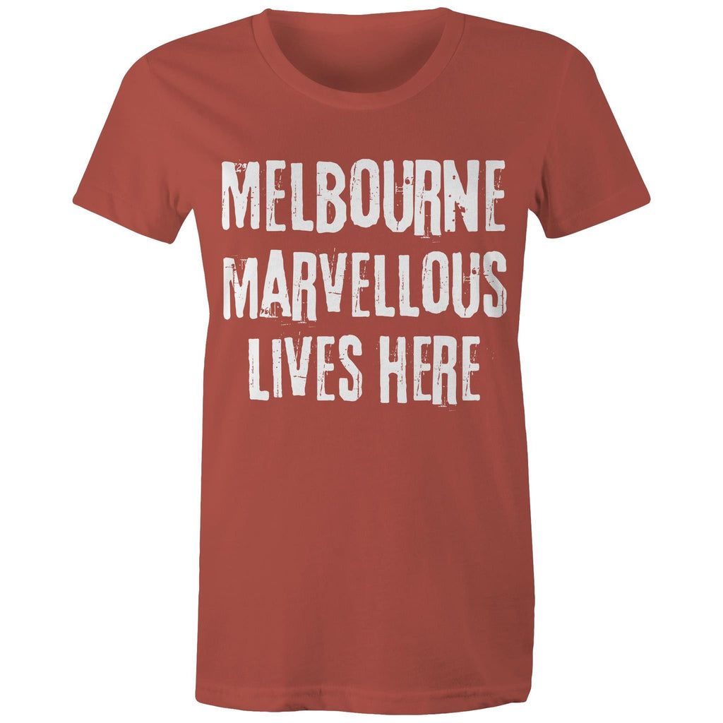 Women's Melbourne T-shirt Marvellous Lives Here