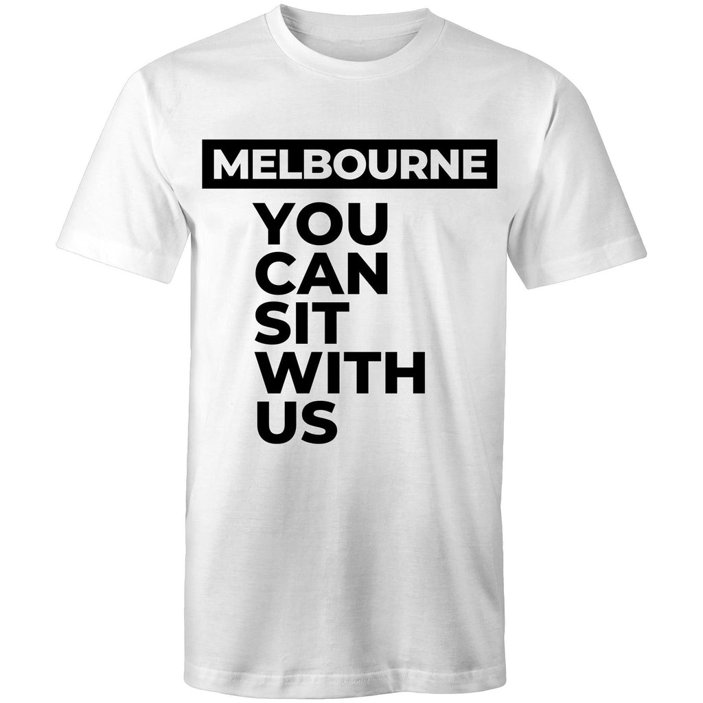 Funny Men's Melbourne T-shirt "Sit With Us" Plus Sizes