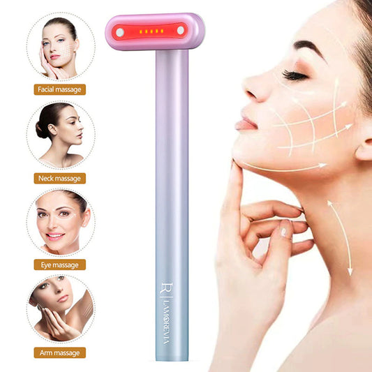 LED Red Light Skin Toner Look Younger Skincare Anti-Ageing Face Therapy Wand