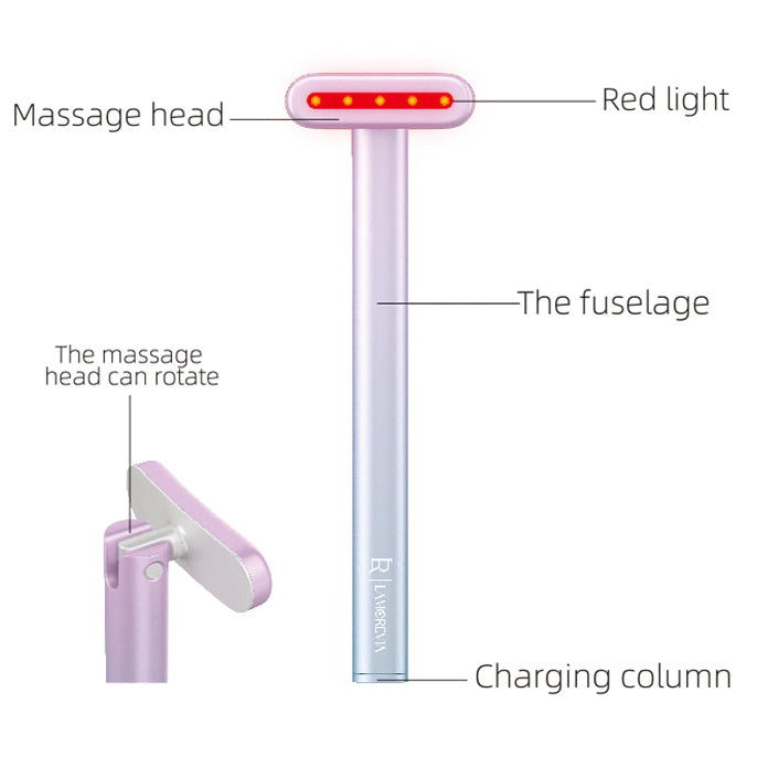 Red Light Therapy Wand Anti-Aging Tool Reduce Wrinkles Repair Damaged Skin