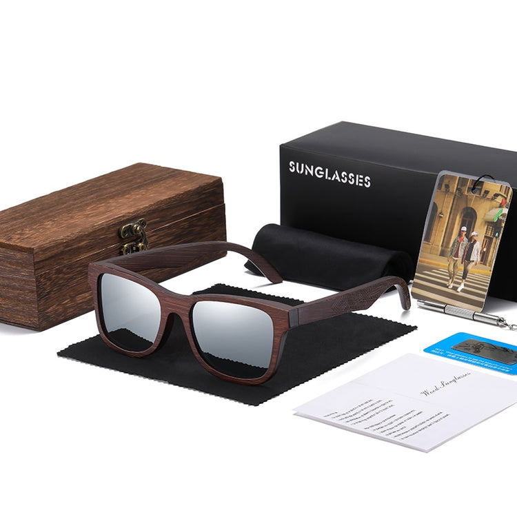 Bamboo Frame Sunglasses Natural Wood With Gift Box-Keep Melbourne Marvellous Official Store
