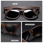 Natural Bamboo Eco-Friendly Handmade Wood Frame Sunglasses with Gift Box