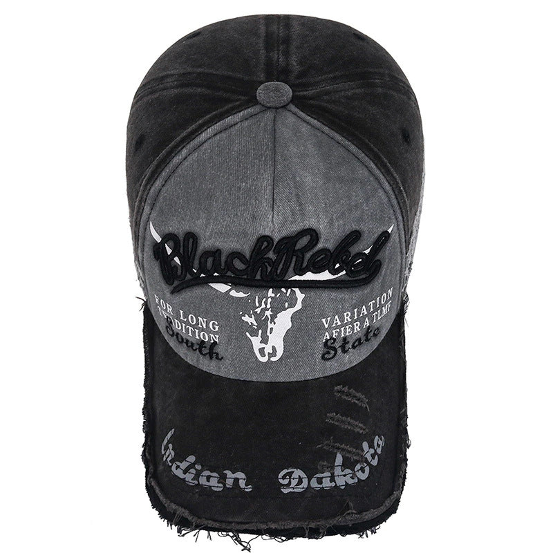 Vintage Denim Baseball Cap American Trucker Country Rancher Distressed