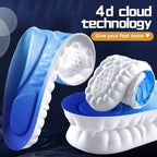 Shoe Cushioning 4D Insoles Shock Absorbing Sport Inserts