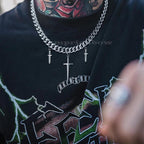 Big Links Necklace Chunky Choker Stainless Steel Cuban-Style Links 3mm to 7mm