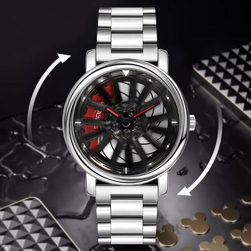 Spinning Dials Watch Mag Motoring Wheels Racing Car Design
