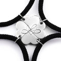Four Leaf Clover Bracelet Set | 4pcs Snap Together Locket Irish Good Luck Charm