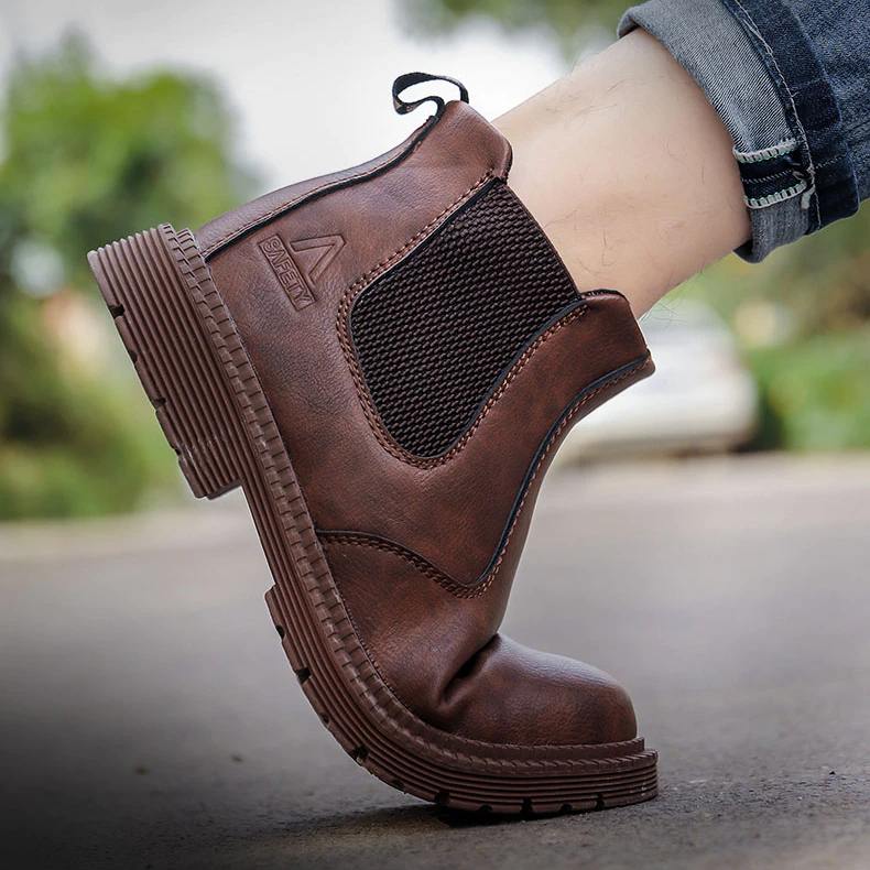 Safety Work Boots Steel-Capped Toes and Anti-Puncture Soles