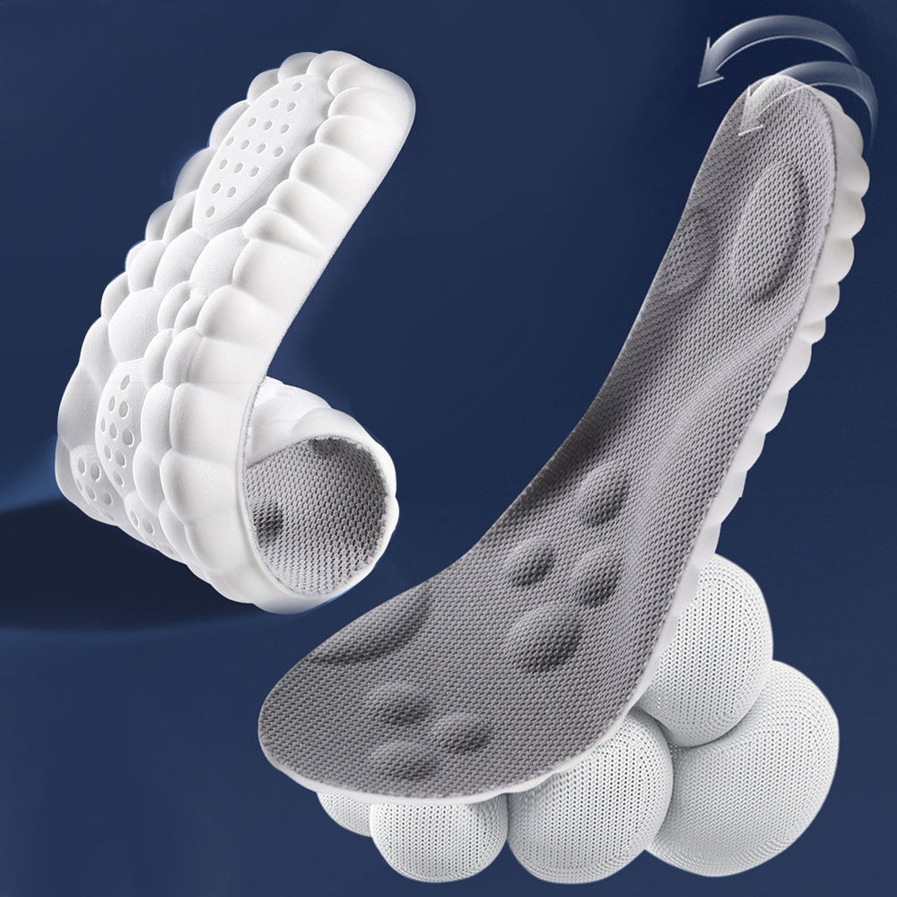 Shoe Insoles 4D Shock Absorbing Inserts for Sports of Everyday Shoes