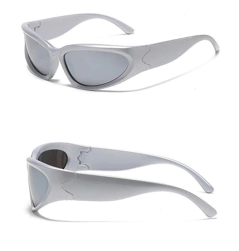 Punk-Style Sports Wrap-Around Unisex Sunglasses Full Cover Shades