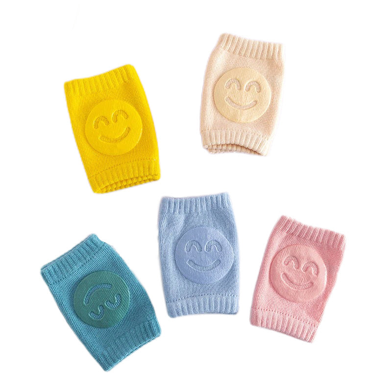 Baby Safety Kneepads For Crawling Infants and Toddlers Smiley Face Knee Pads