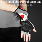 Cycling Gym Workout Half-finger Gloves With Shock-Absorbing Gel Palm Pads