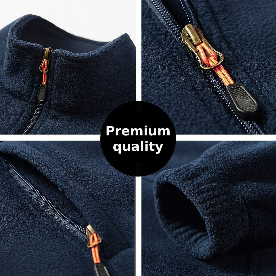 Winter Fleece Jacket Warm Parka Plus-Size Thermal Outdoors Coat