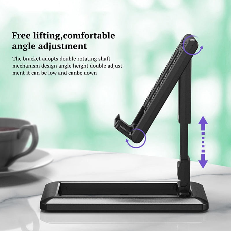 Cable Tidy Phone Desk Stand Foldable For iPhone Samsung Mobiles