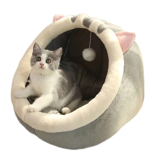 Cat Calming Cave Bed For Cats & Small Dogs