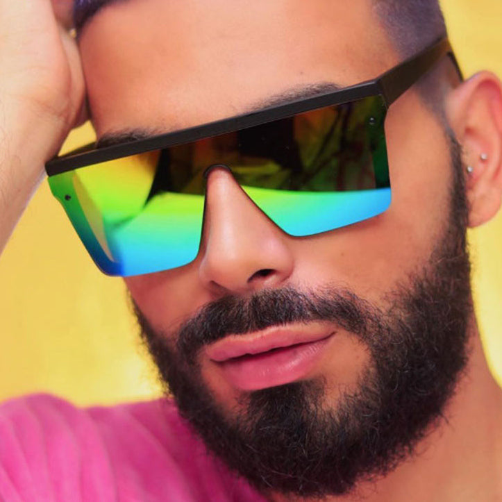 Large Unisex Sunglasses Oversized Big-Frame Flat-Top