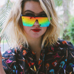 Large Unisex Sunglasses Oversized Big-Frame Flat-Top