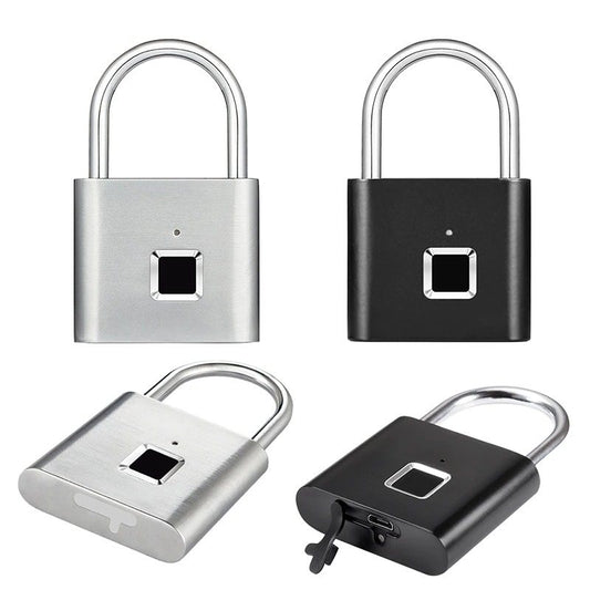Fingerprints Padlock Biometric Home Lock USB Rechargeable