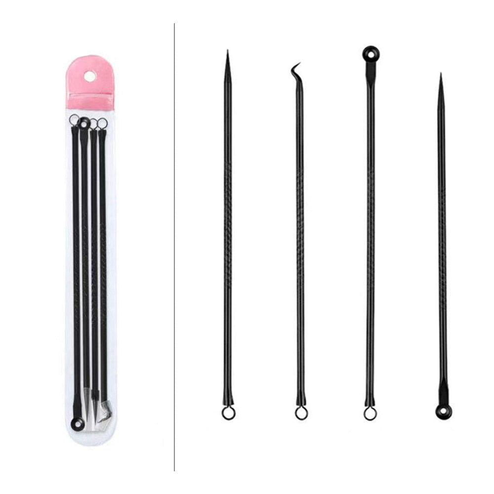 Blackhead Pimples 4pcs Stainless Steel Tools Set How To Pop Pimples Professional Kit