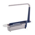 Adjustable Length Kitchen Sink Dishes Rack Sponge Holder Caddy