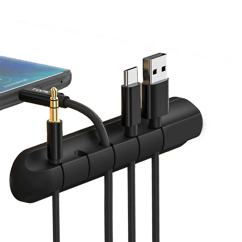 Cable Tidy Clips Computer Cords Stick On Holder