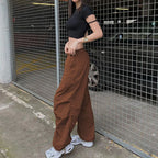 Baggy Cargo Parachute Pants Wide Leg