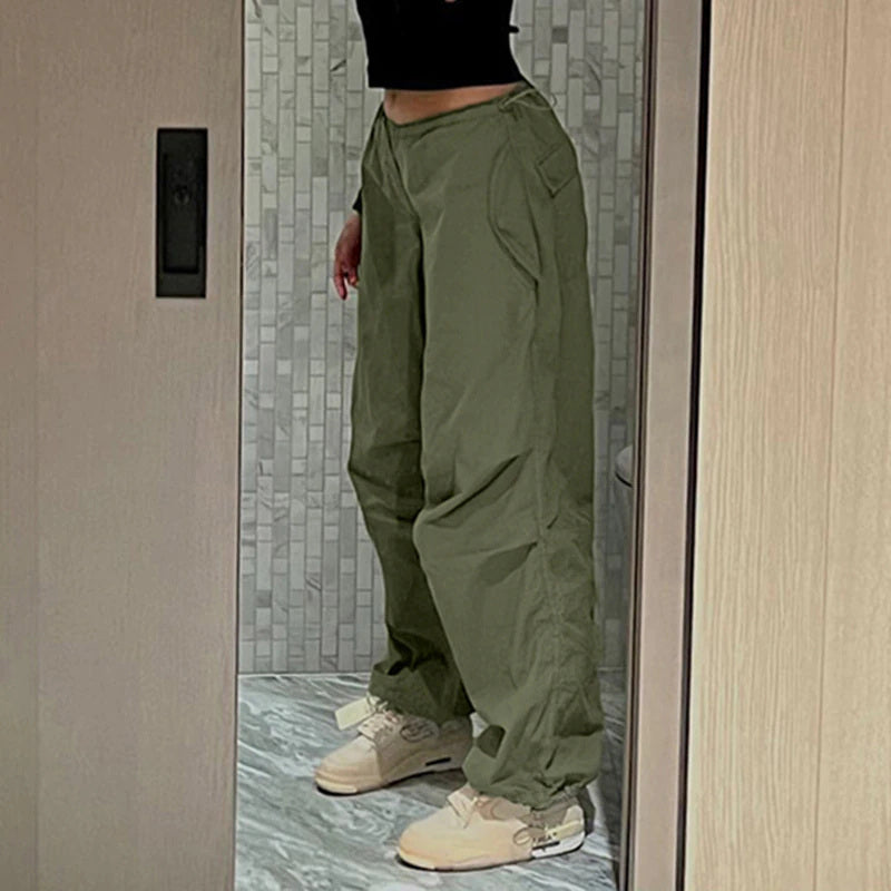 Baggy Cargo Parachute Pants Wide Leg
