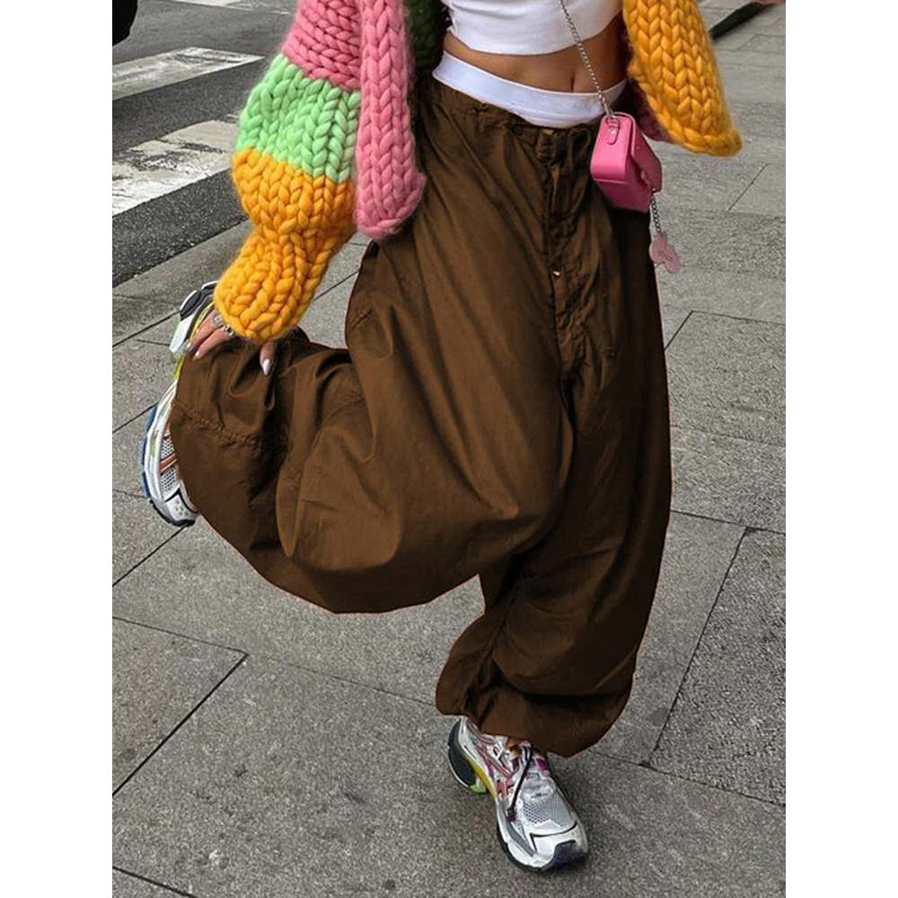 Baggy Cargo Parachute Pants Wide Leg