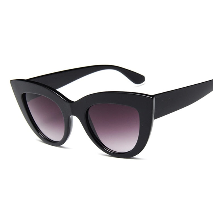 Cat Eye Oversized Sunglasses Women's Large Fashion Frame Hollywood Retro