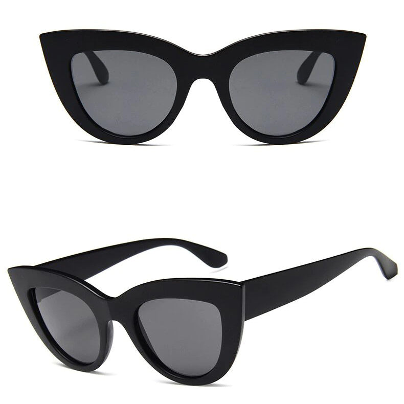 Cat Eye Oversized Sunglasses Women's Large Fashion Frame Hollywood Retro
