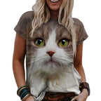 Cat T-Shirt - Kittens Printed Tee Plus Sizes