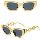 Cat Eye Chain Link Vintage Fashion Sunglasses Women's