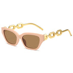 Cat Eye Chain Link Vintage Fashion Sunglasses Women's