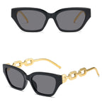 Cat Eye Chain Link Vintage Fashion Sunglasses Women's