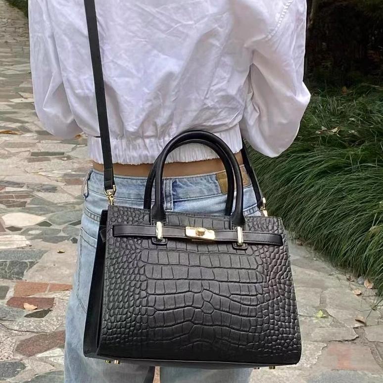 Hollywood Handbag Classic Riviera Genuine Leather Corporate Work Tote