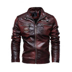 Classic Leather Jacket Stylish Motorbike Biker Vintage Men's Plus Sizes