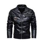 Classic Leather Jacket Stylish Motorbike Biker Vintage Men's Plus Sizes