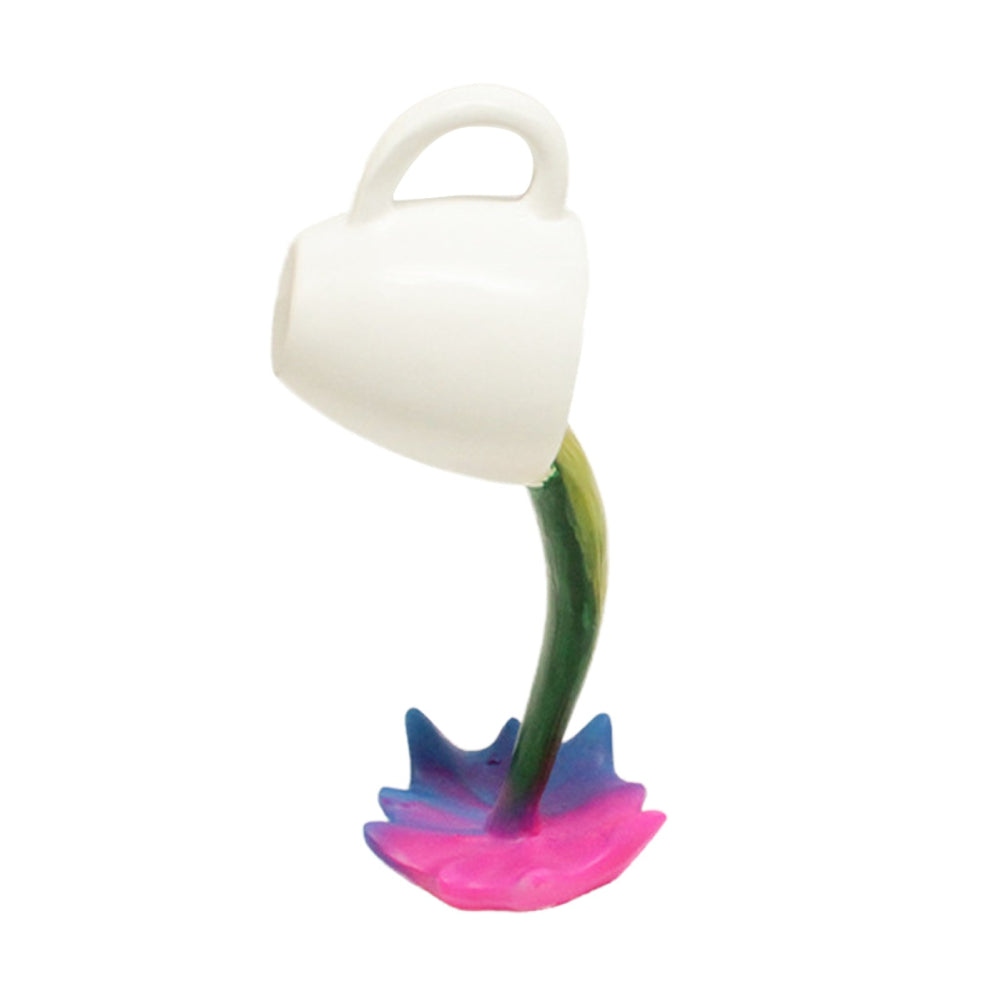 Coffee Cup 3D Floating Spilling Frozen In The Air Cafe Decor Gift