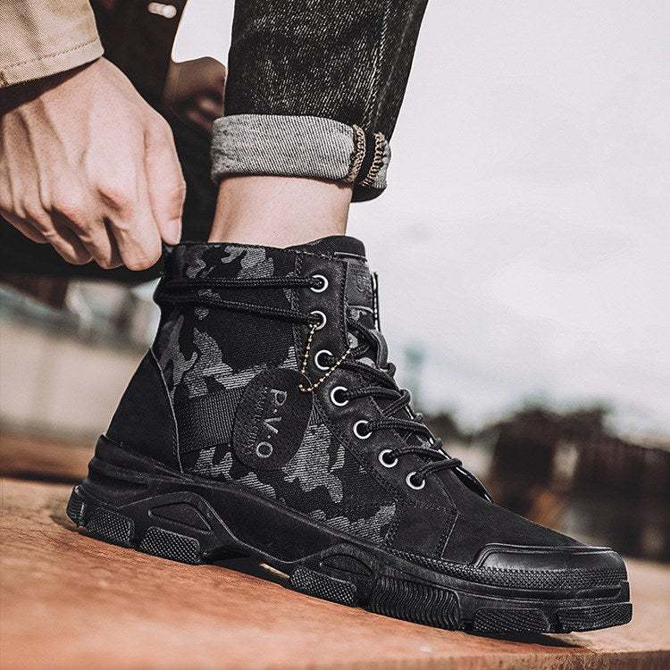 Camo Army Desert Boots Tactical Hiking Work Boots