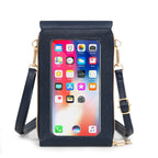 Crossbody Phone Bag Purse With Clear Touchscreen