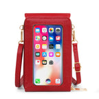 Crossbody Phone Bag Purse With Clear Touchscreen