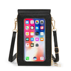 Crossbody Phone Bag Purse With Clear Touchscreen