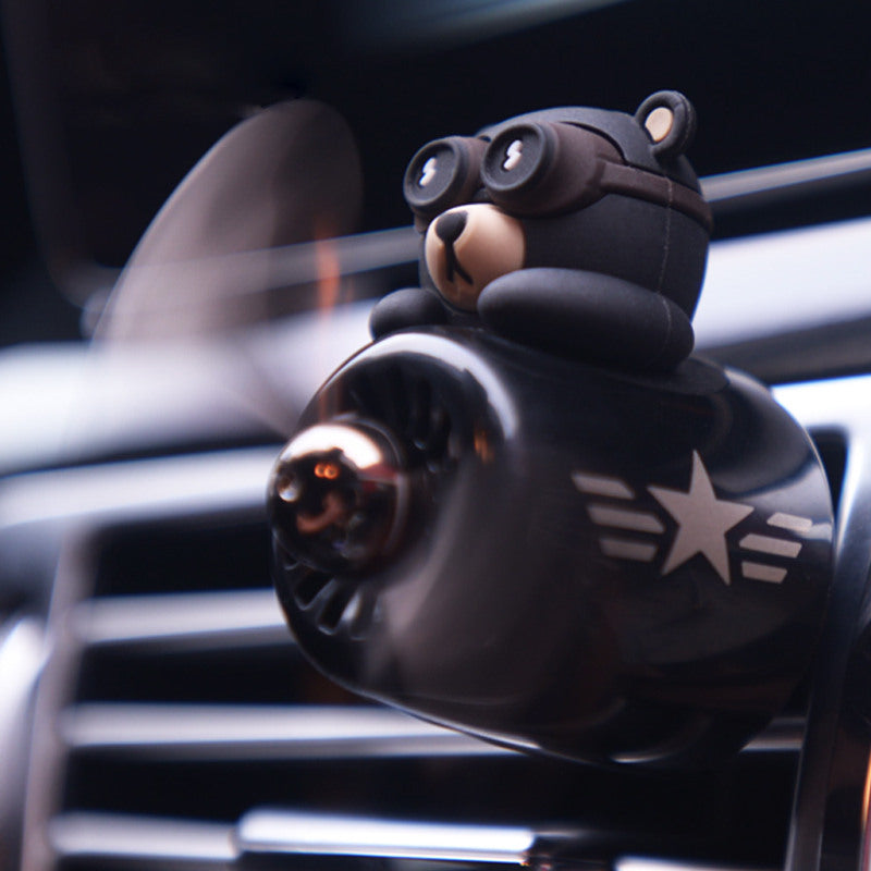 Air Bear Car Air Freshener Pilot Air Vent Clip On Fresh Driving Aroma