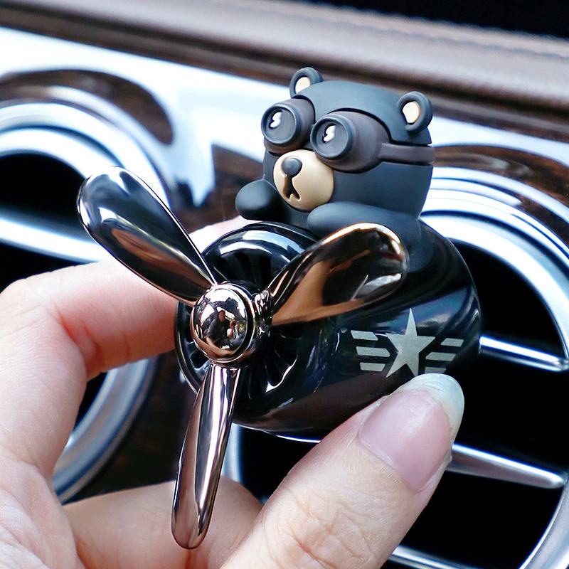 Air Bear Car Air Freshener Pilot Air Vent Clip On Fresh Driving Aroma