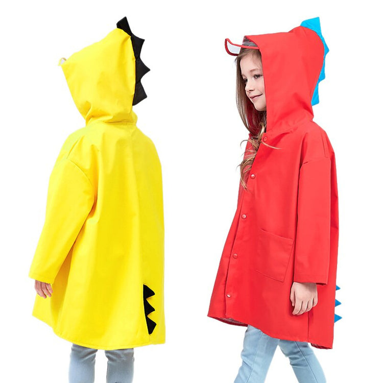 Kids Raincoat Jacket Fun Dinosaur Rain Coat Children's Cute Boys & Girls