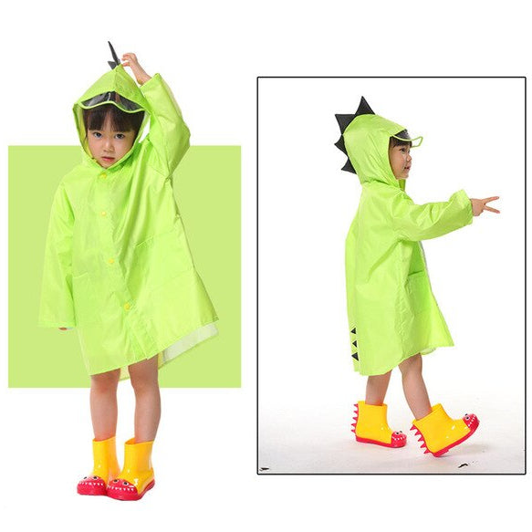 Kids Raincoat Jacket Fun Dinosaur Rain Coat Children's Cute Boys & Girls