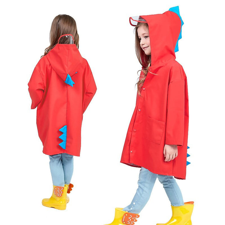 Kids Raincoat Jacket Fun Dinosaur Rain Coat Children's Cute Boys & Girls