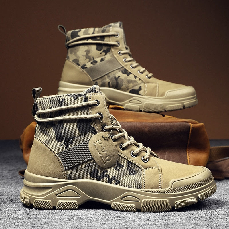 Camo Desert Boots Tactical Hiking Work Boots